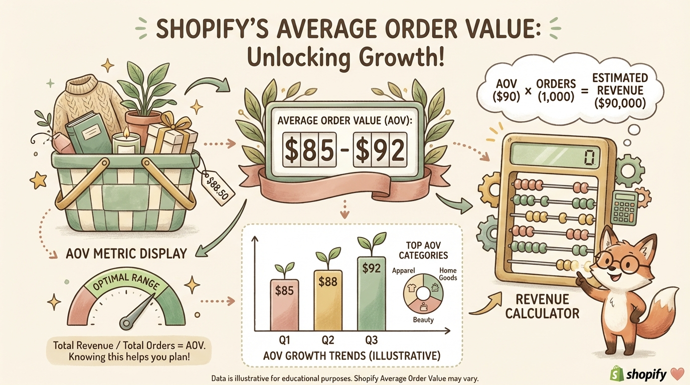 Revenue growth chart showing increasing average order value