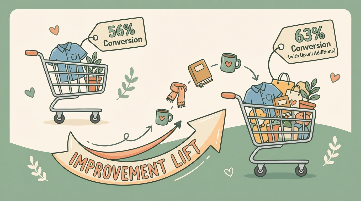 Mobile checkout experience with upsell offers