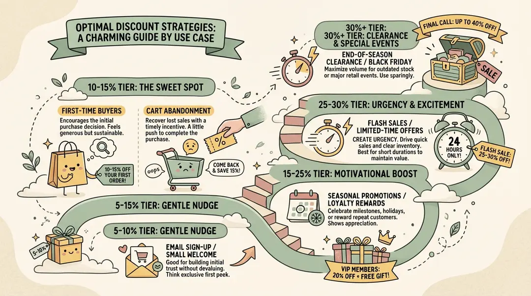 Optimal discount percentages for different scenarios