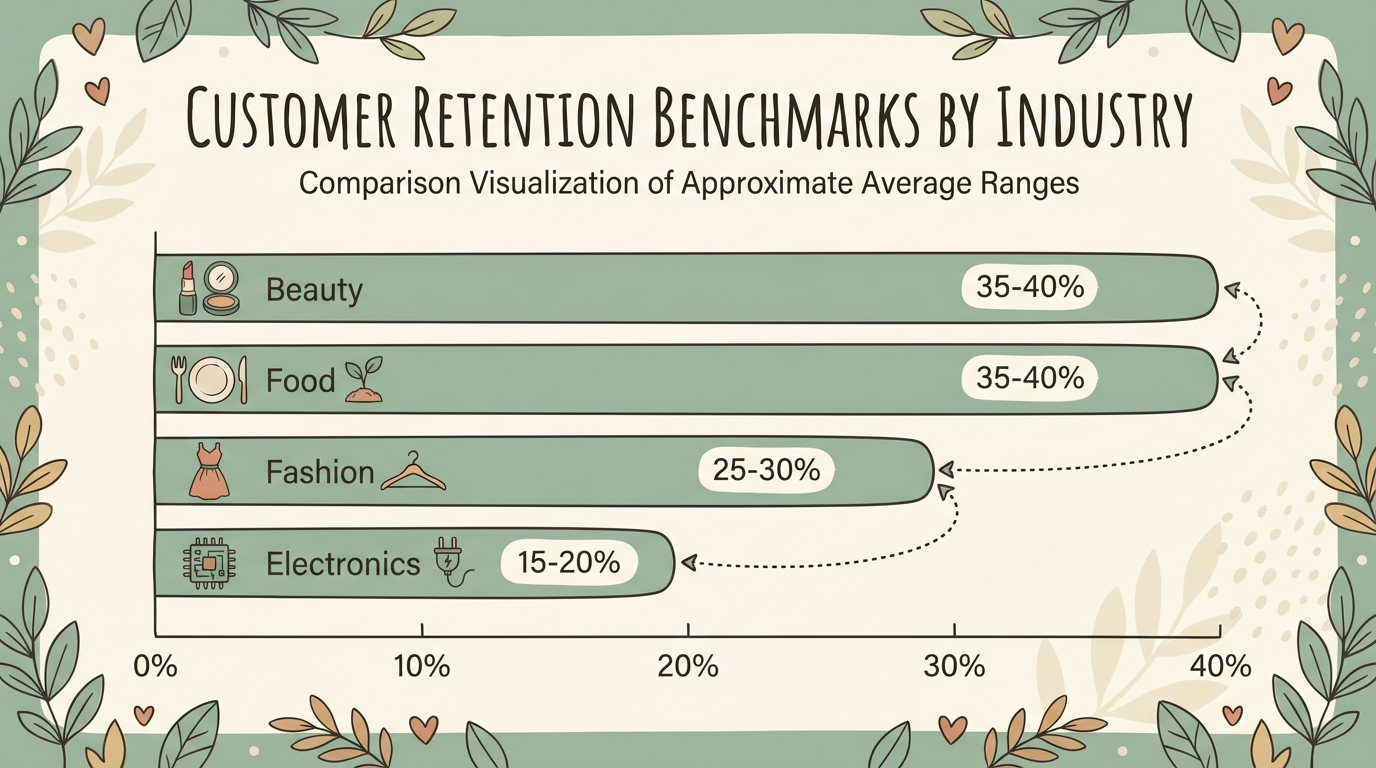 Customer retention rate benchmarks by industry