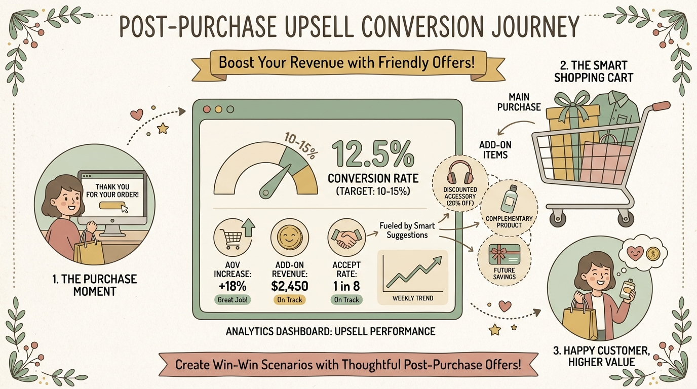 Mobile shopping experience with upsell offers