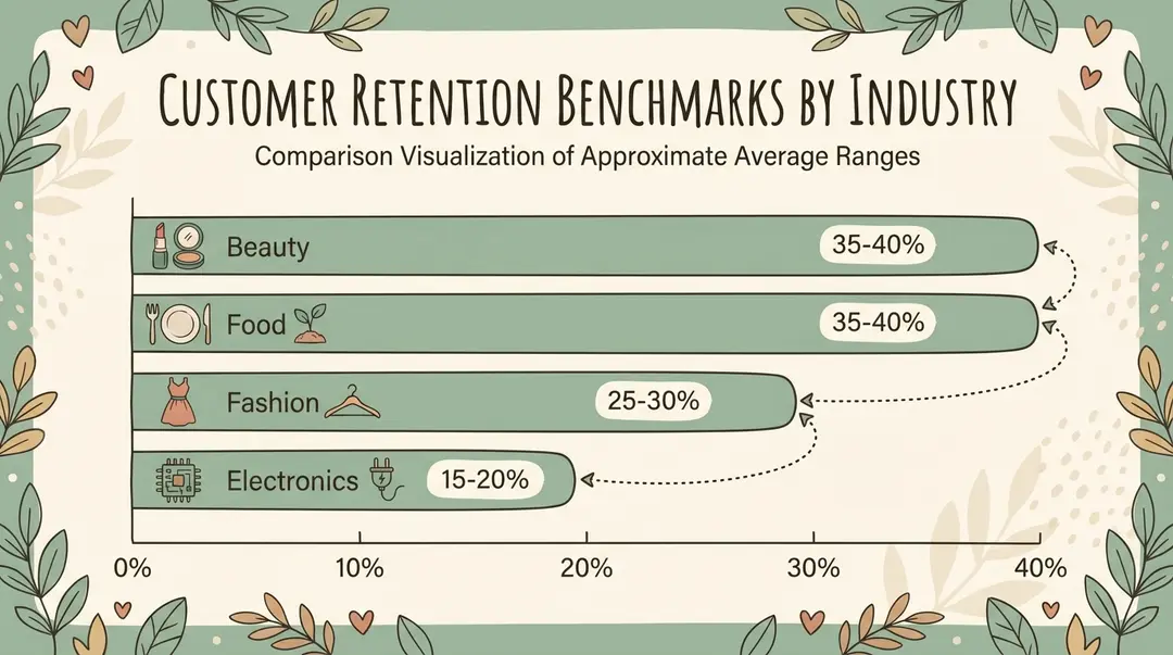 Customer retention rate benchmarks by industry